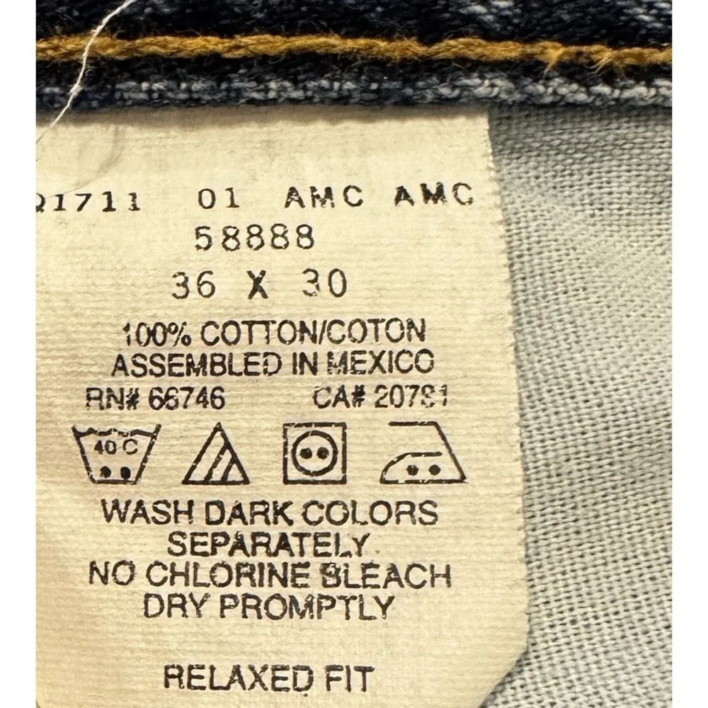 Vintage Tommy Jeans Relaxed Fit Jeans Mens 36x30 Blue Denim Y2K
